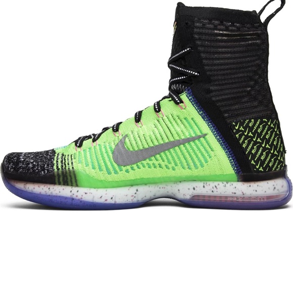 nike high tops black and green